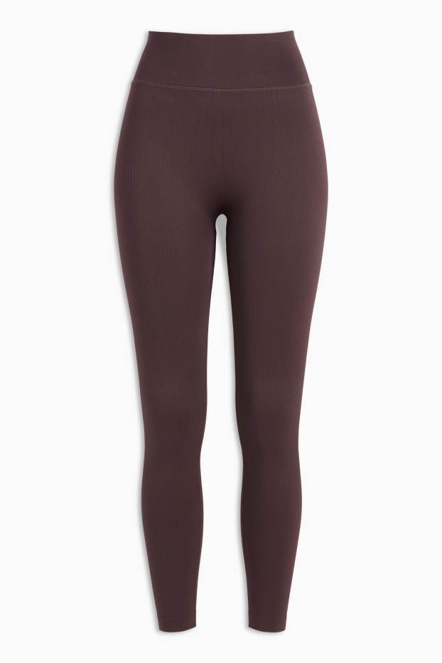 Dames - Sportlegging - naadloos - donkerbruin