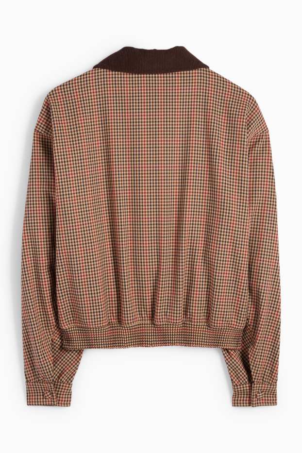 Femmes - Veste - à carreaux - beige