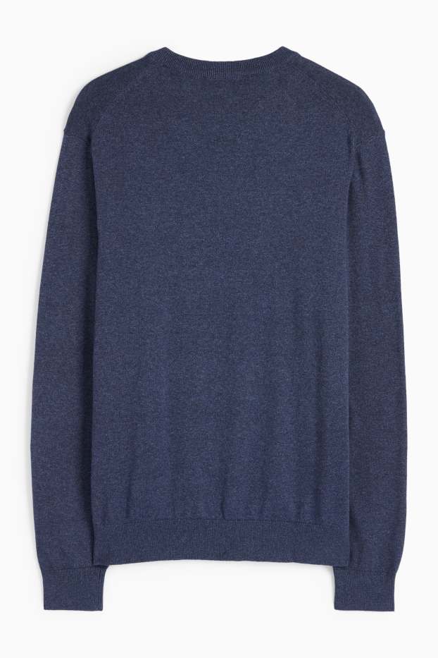 Herren - Feinstrick-Pullover - dunkelblau