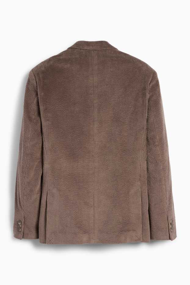 Uomo - Blazer coordinabile in velluto - regular fit - stretch - marrone