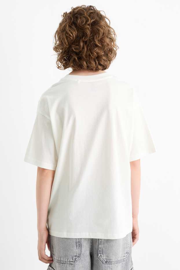Niños: niños - Camiseta de manga corta - blanco roto