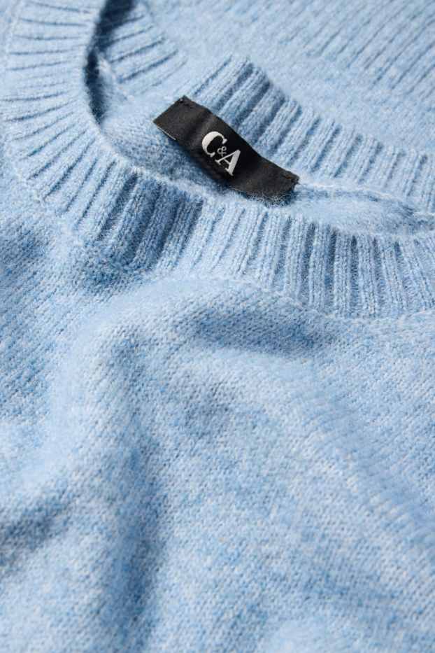 Damen - Feinstrick-Pullover - hellblau