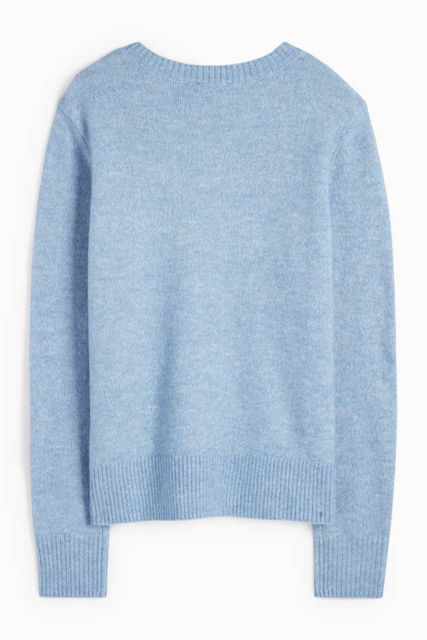Damen - Feinstrick-Pullover - hellblau