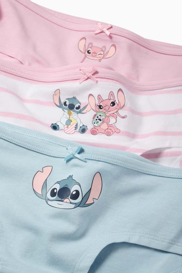 Kinder Mädchen - Multipack 3er - Lilo & Stitch - Slip - rosa / blau