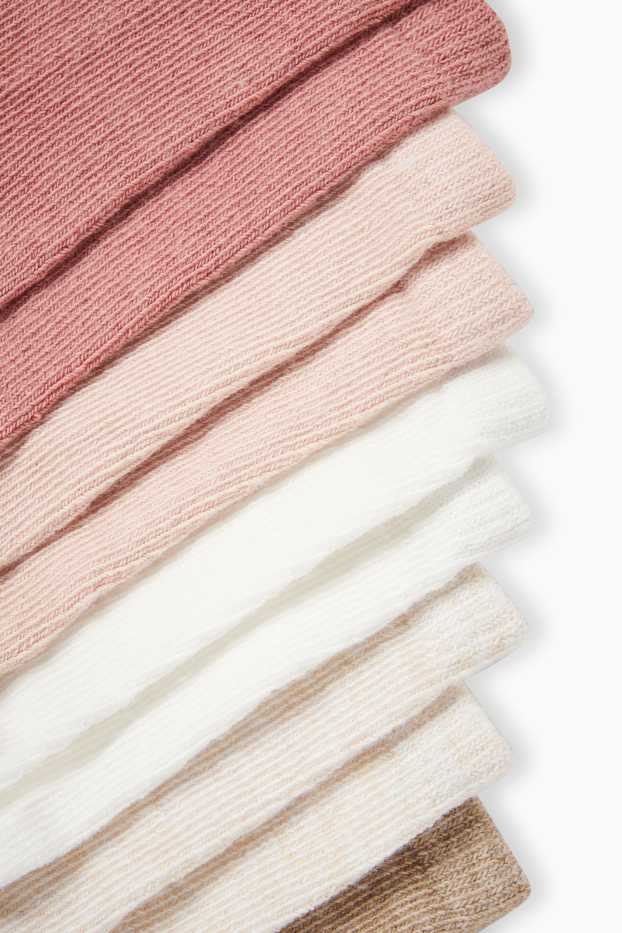 Baby Girls - Multipack of 10 - baby socks - rose