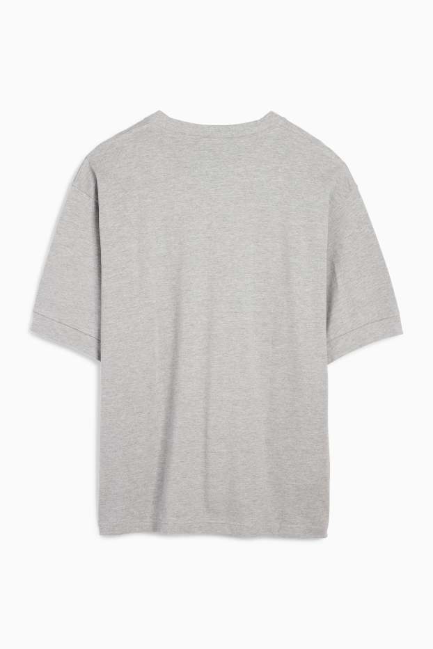 Herren - T-Shirt - Relaxed Fit - hellgrau-melange