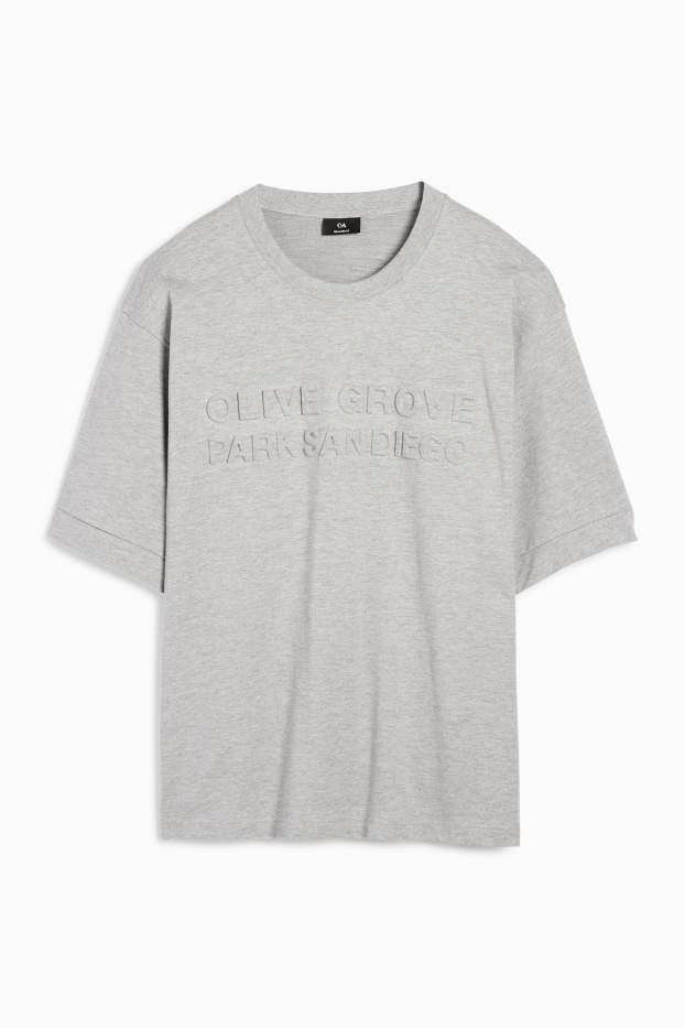 Herren - T-Shirt - Relaxed Fit - hellgrau-melange