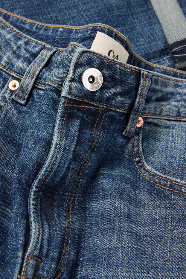 Femei - Boyfriend jeans - talie medie - LYCRA® - denim-albastru