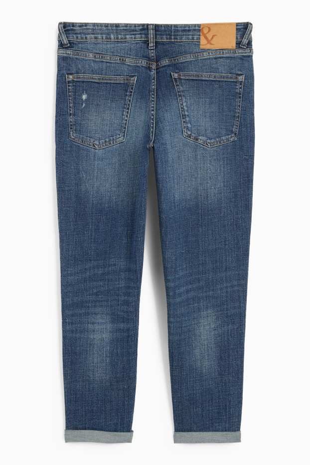 Femei - Boyfriend jeans - talie medie - LYCRA® - denim-albastru