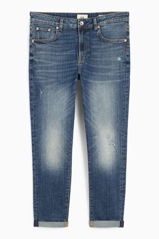 Femei - Boyfriend jeans - talie medie - LYCRA® - denim-albastru