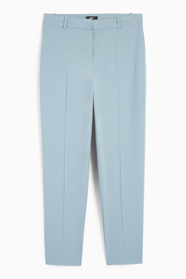 Damen - Business-Hose - Mid Waist - Slim Fit - hellblau