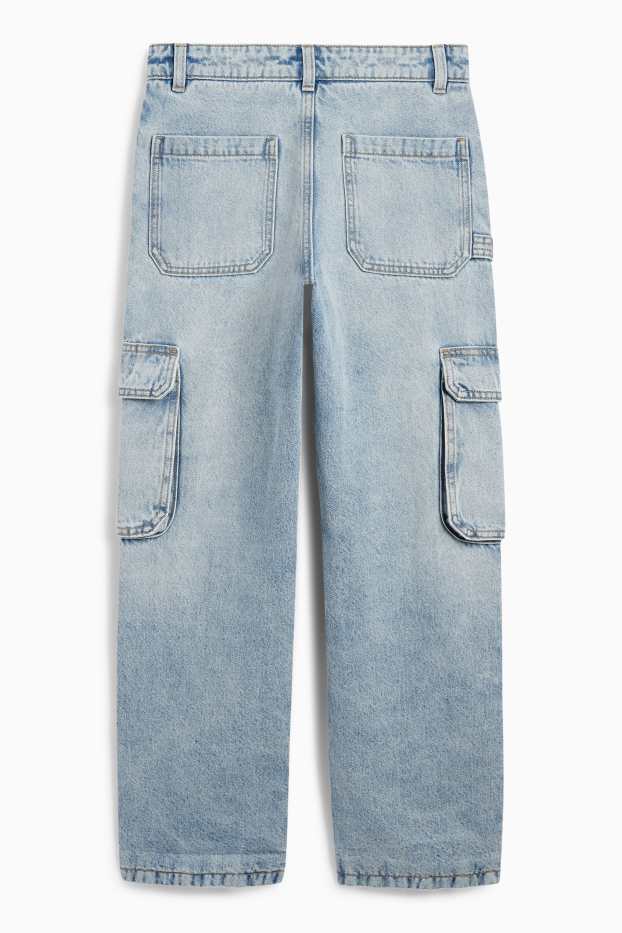 Kinderen: jongens - Cargojeans - thermojeans - jeanslichtblauw