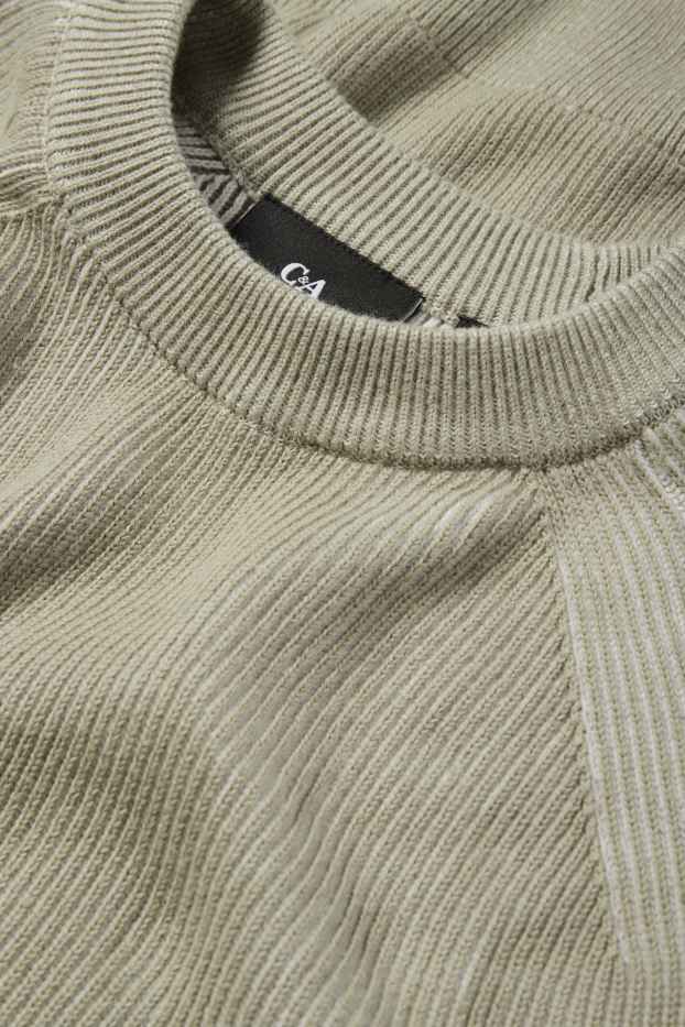Men - Jumper - ribbed - light green