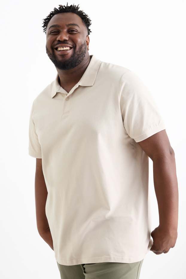 Heren - Poloshirt - beige