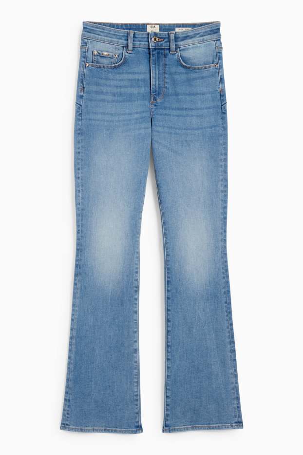 Women - Bootcut jeans - mid-rise waist - shaping jeans - LYCRA® - denim-light blue