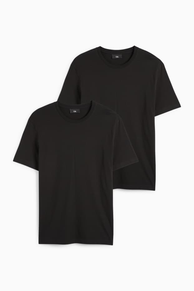 Herren - Multipack 3er - T-Shirt - Regular Fit - schwarz