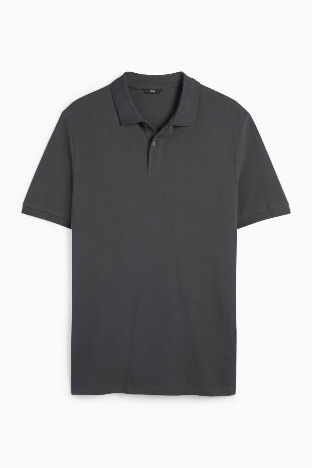 Hommes - Polo - regular fit - gris foncé