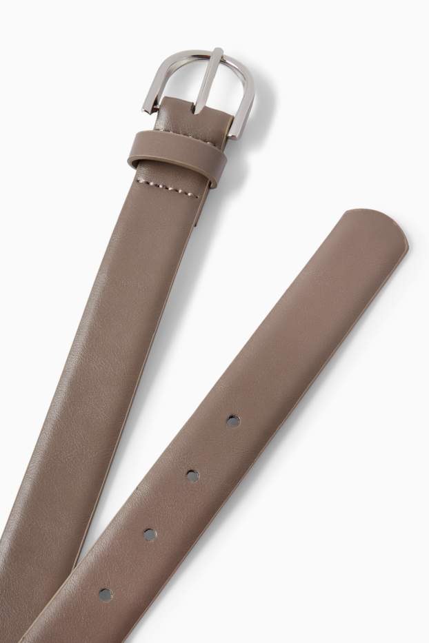 Femmes - Ceinture - matière synthétique - taupe