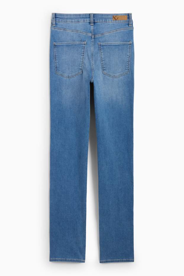 Kobiety - Straight jeans - wysoki stan - LYCRA® - dżins-jasnoniebieski