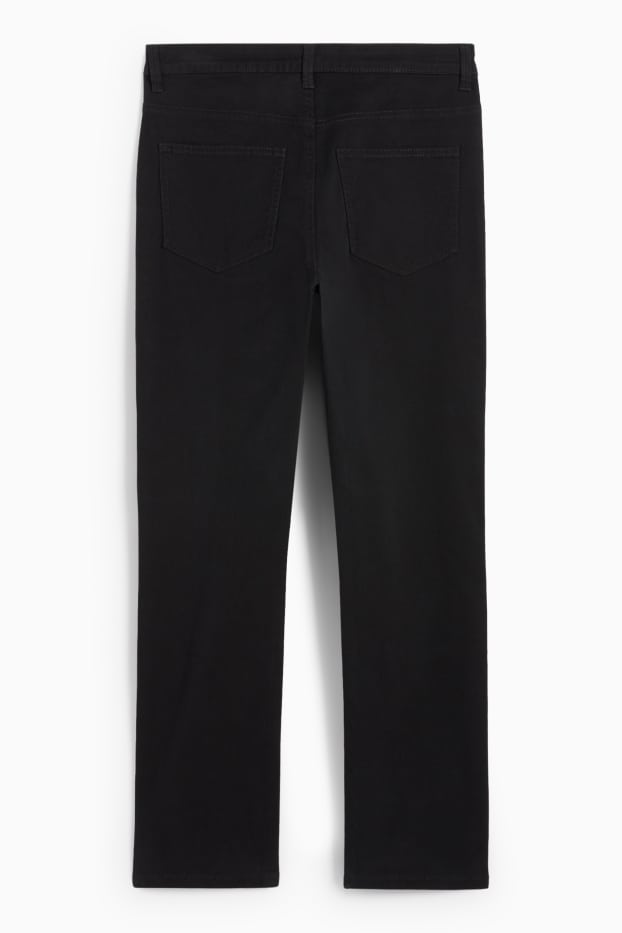 Damen - Stoffhose - High Waist - Slim Fit - schwarz