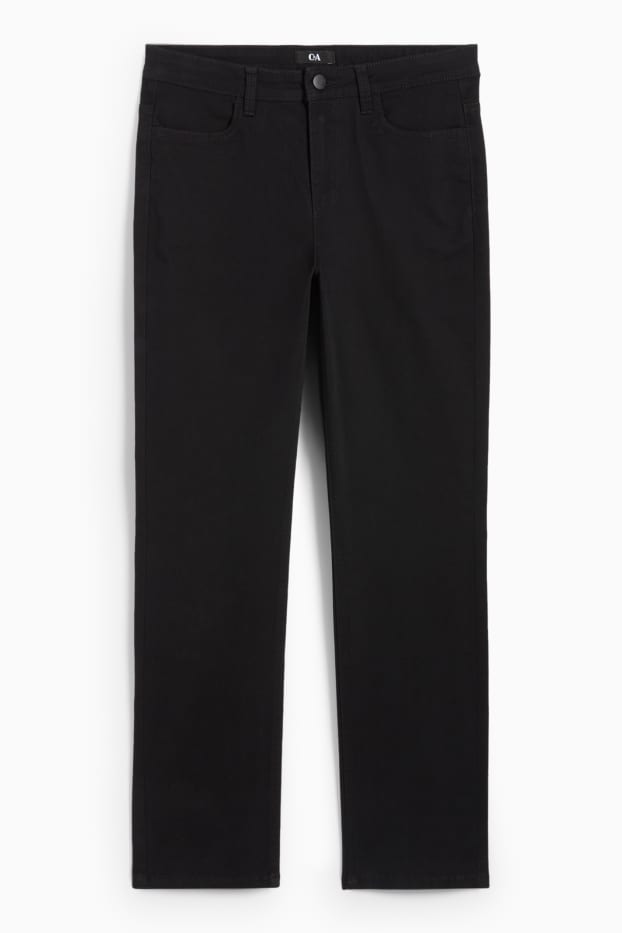 Damen - Stoffhose - High Waist - Slim Fit - schwarz