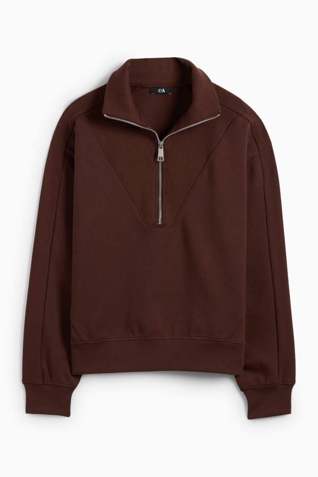 Dames - Sweatshirt - donkerbruin