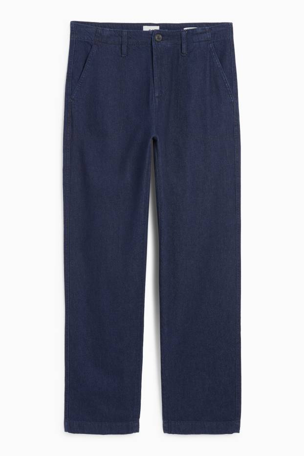 Herren - Relaxed Jeans - Chino - dunkeljeansblau