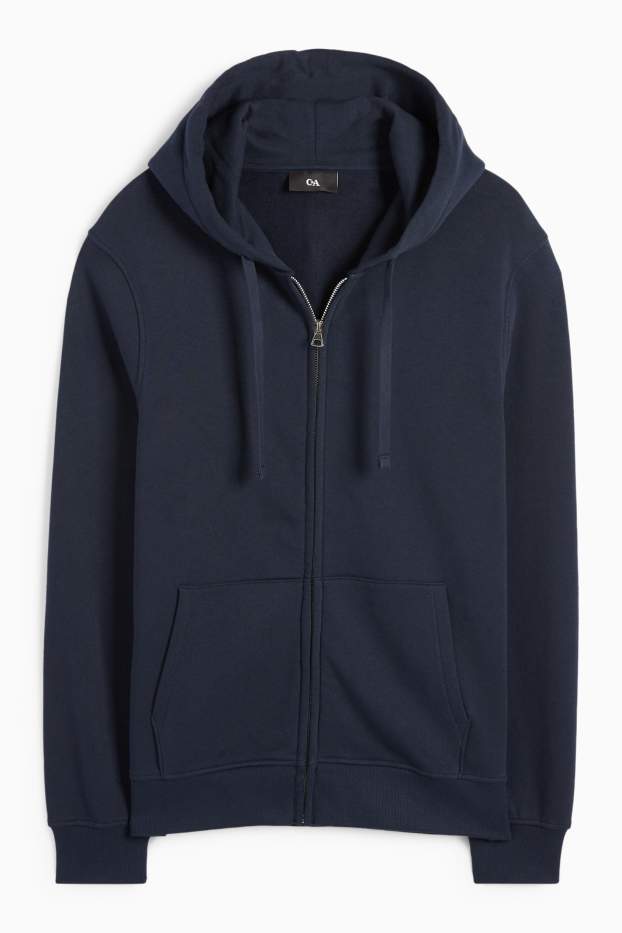 Herren - Sweatjacke mit Kapuze - dunkelblau