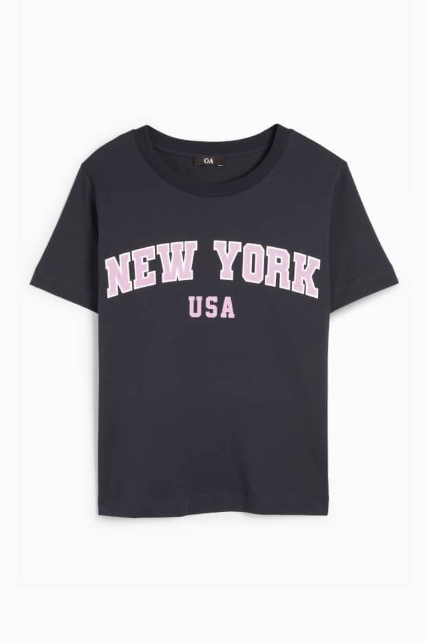 Damen - T-Shirt - Relaxed Fit - dunkelblau