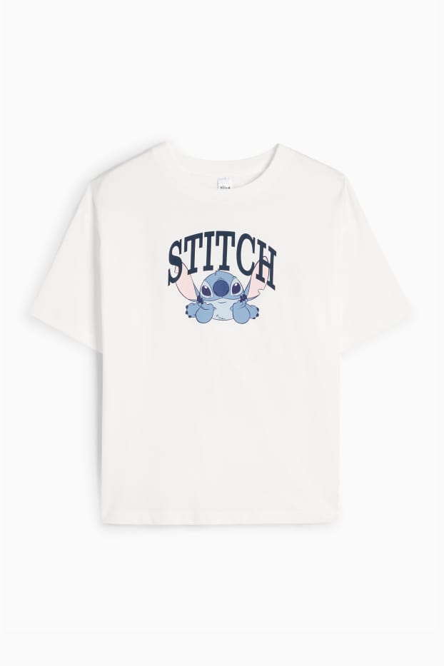 Children Girls - Lilo & Stitch - short sleeve T-shirt - white