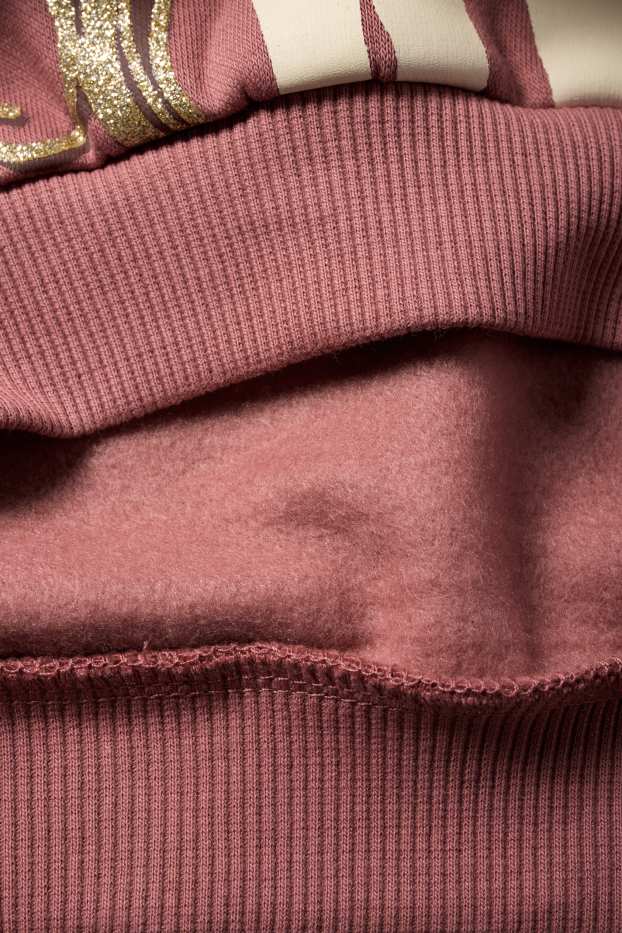 Kinder Mädchen - Einhorn - Sweatshirt - Glanz-Effekt - dunkelrosa