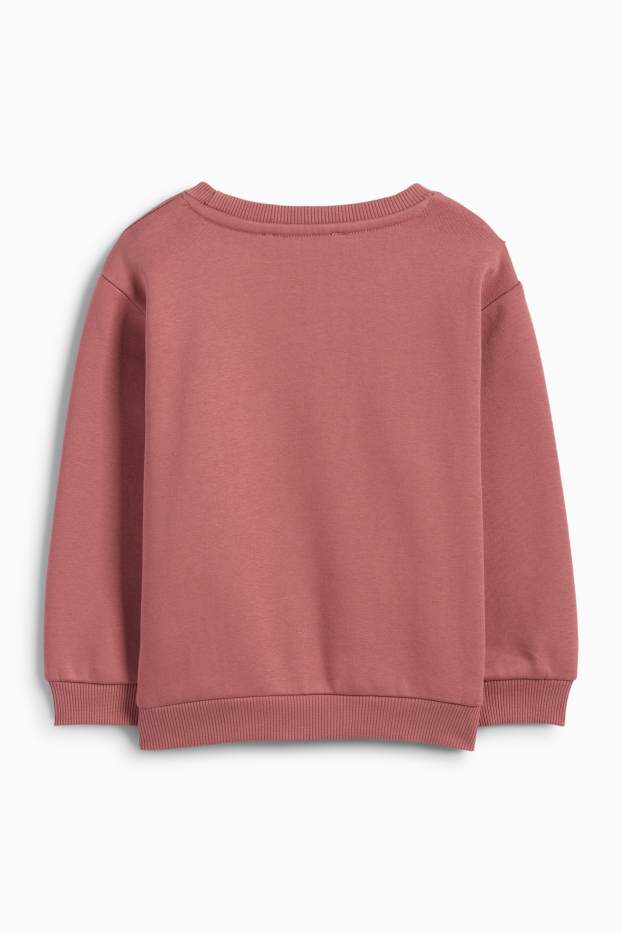 Kinder Mädchen - Einhorn - Sweatshirt - Glanz-Effekt - dunkelrosa