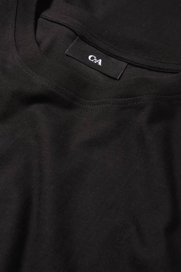 Herren - Multipack 5er - T-Shirt - Regular Fit - schwarz