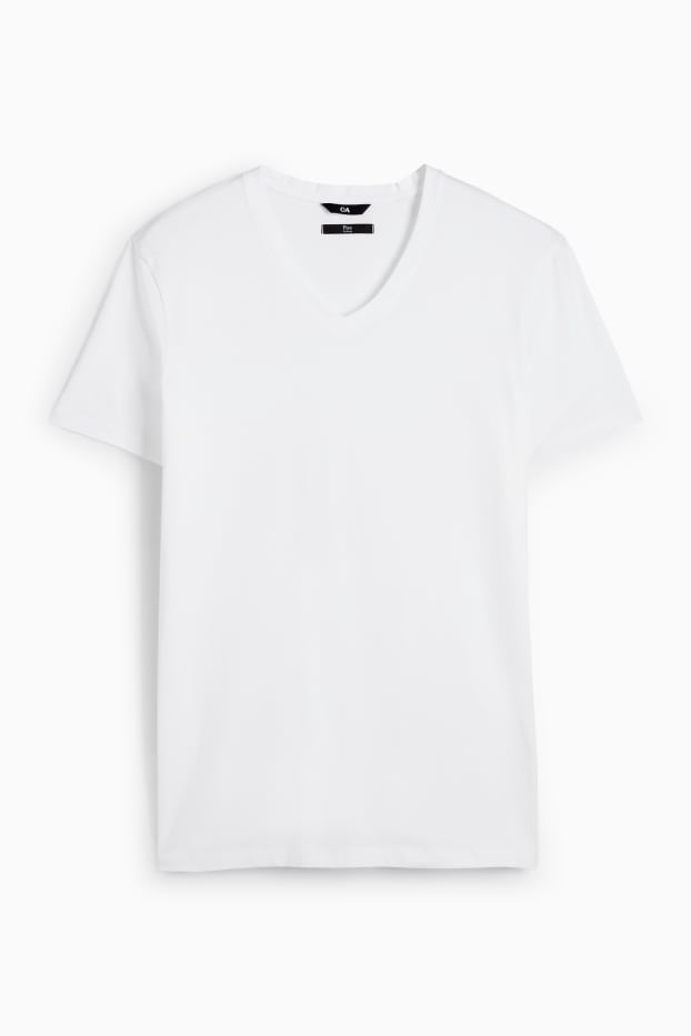 Uomo - T-shirt - slim fit - Flex - bianco