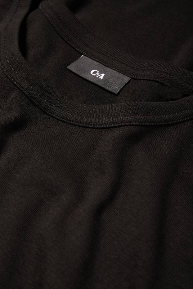 Bărbați - Tricou - slim fit - negru
