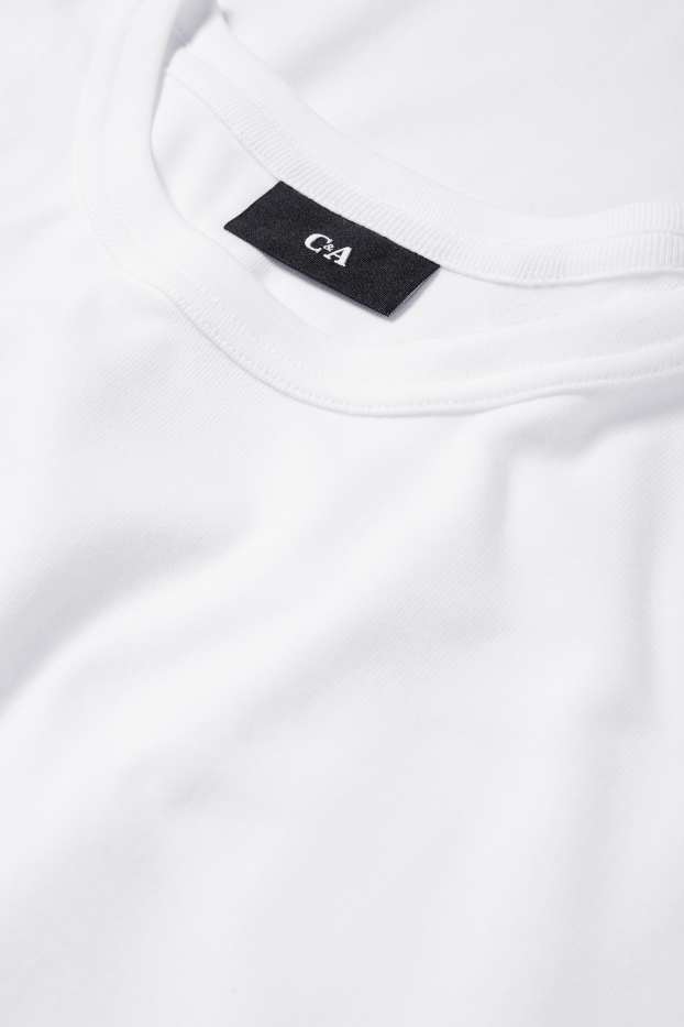 Heren - T-shirt - slim fit - wit