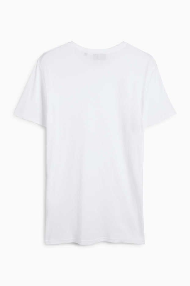 Heren - T-shirt - slim fit - wit