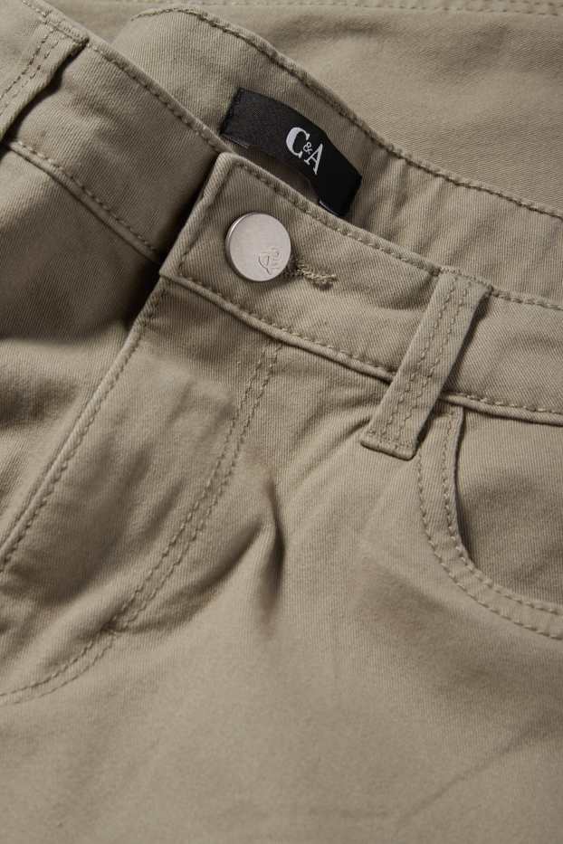 Damen - Stoffhose - High Waist - Slim Fit - beige