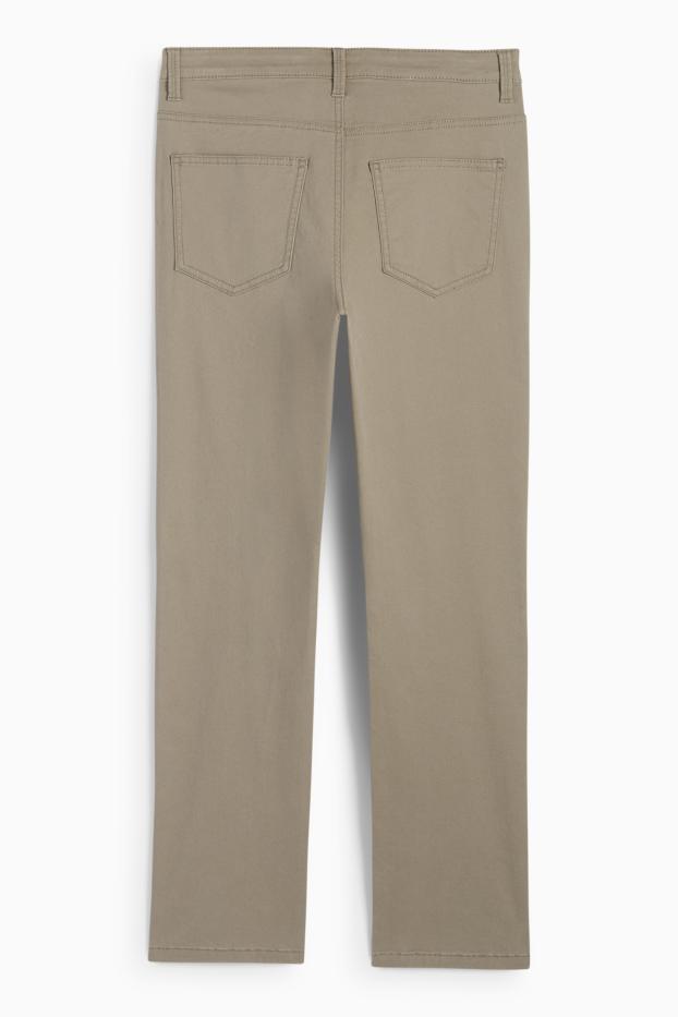 Damen - Stoffhose - High Waist - Slim Fit - beige