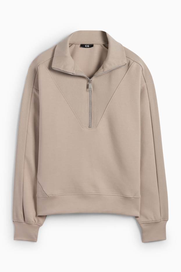 Dames - Sweatshirt - licht beige