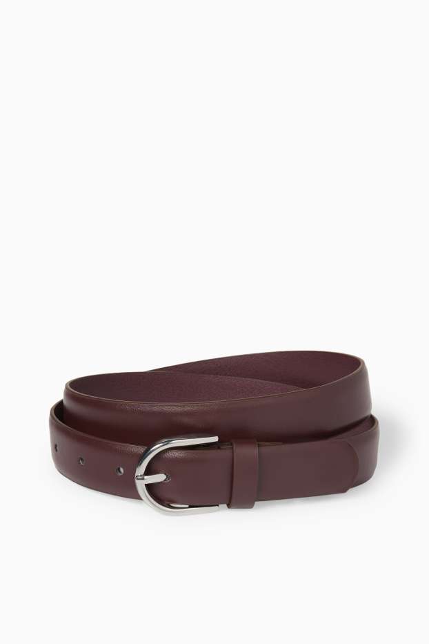 Dames - Riem - imitatieleer - bordeaux