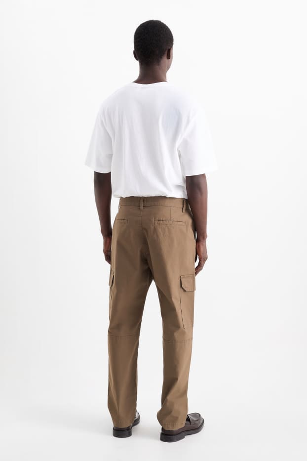 Herren - Cargohose - strukturiert - khaki