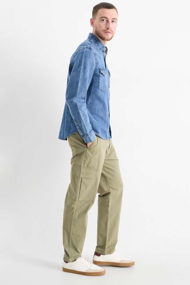 Home - Pantalons cargo - texturats - verd
