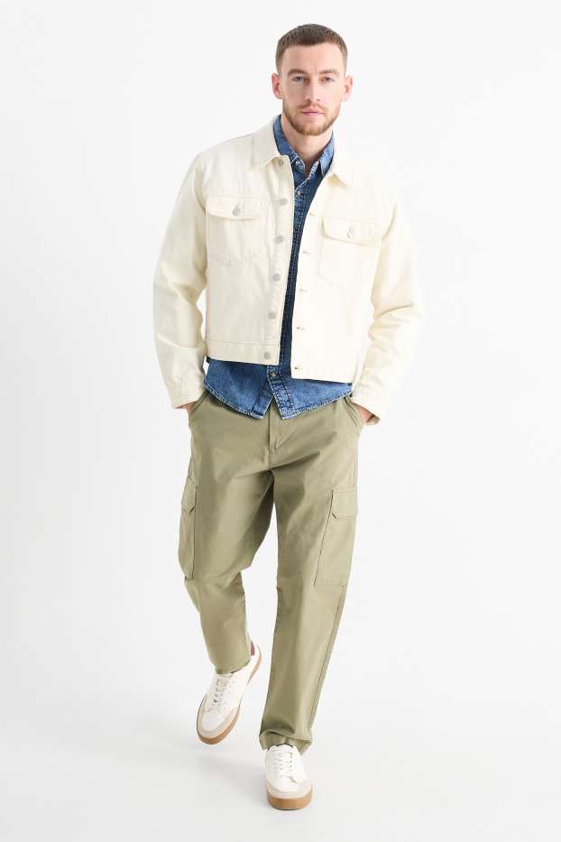 Home - Pantalons cargo - texturats - verd