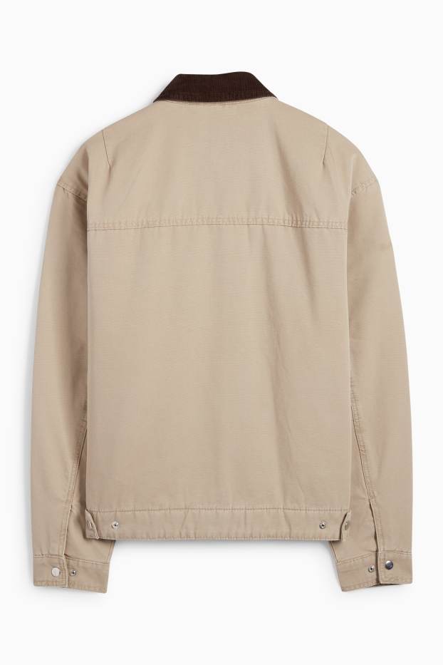 Hombre - Cazadora - forrada - beige claro