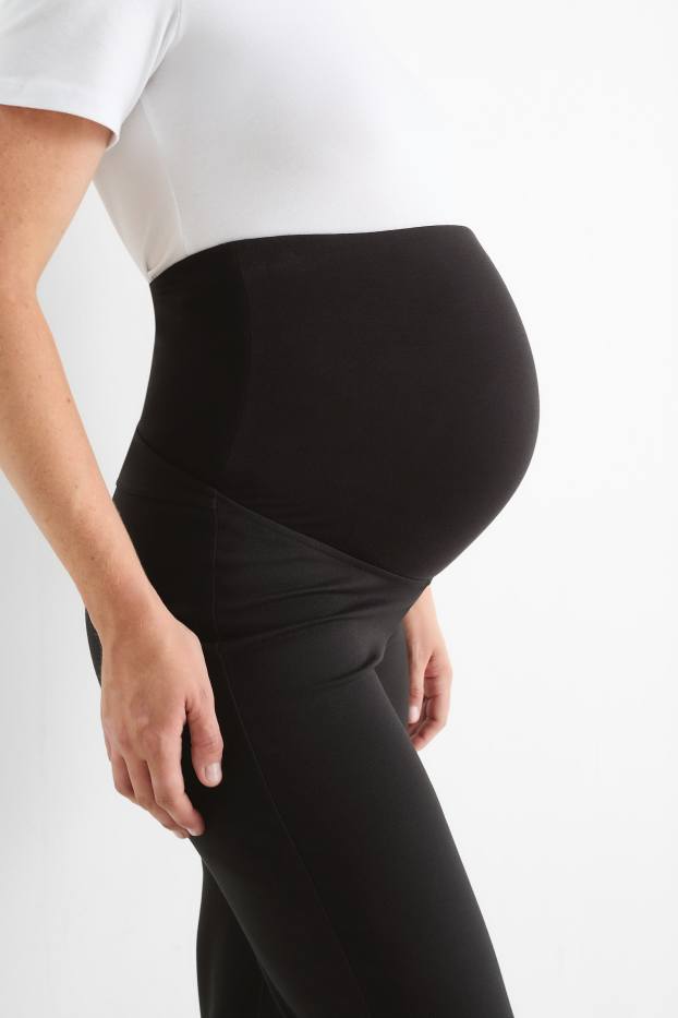 Dona - Pantalons de maternitat de punt - negre
