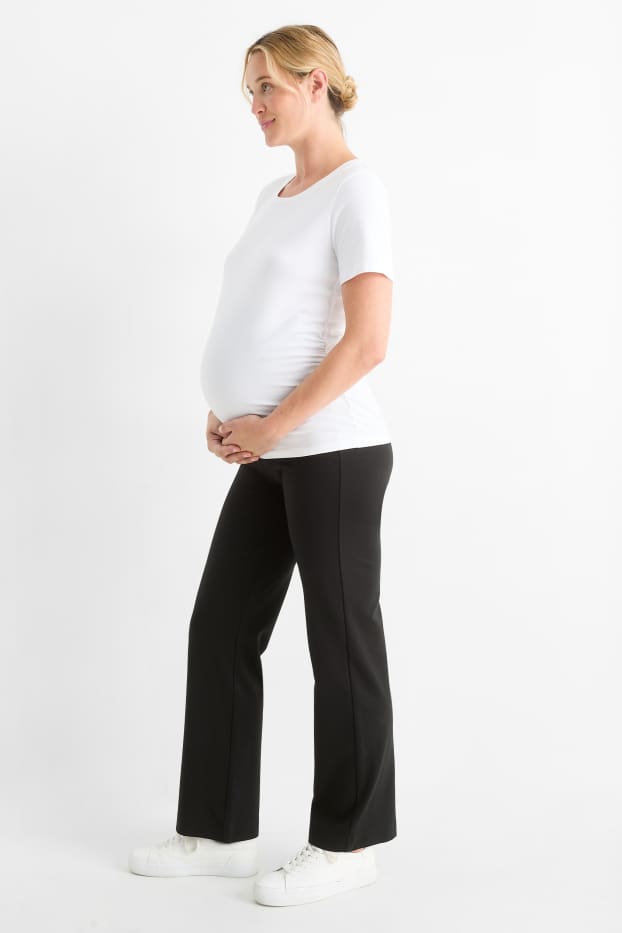 Dona - Pantalons de maternitat de punt - negre