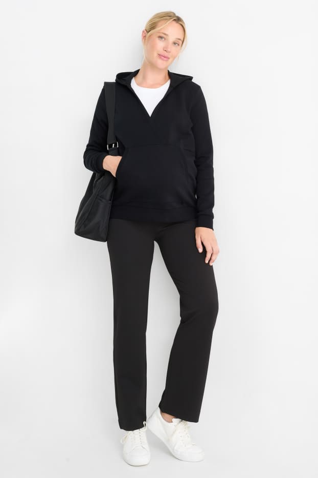 Dona - Pantalons de maternitat de punt - negre