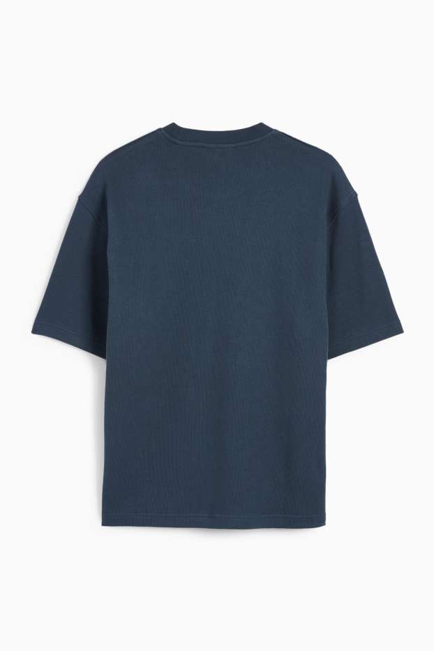 Heren - T-shirt - relaxed fit - donkerblauw