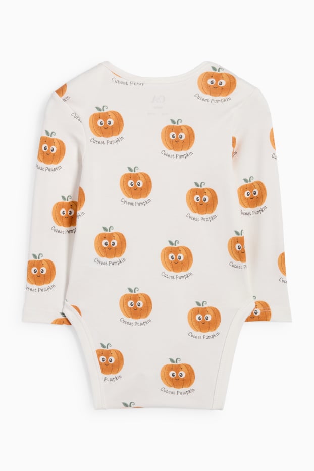 Unisex - Kürbis - Baby-Body - weiss